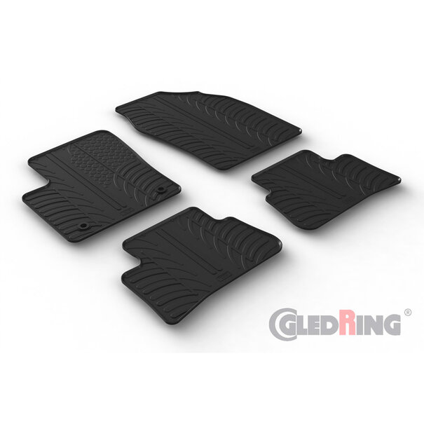 Gledring Gledring Rubbermatten Toyota C-HR (HEV) 2023- (T profiel 4-delig + montageclips)