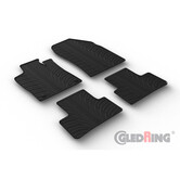 Gledring Rubbermatten passend voor Citroën DS4 II 2021- incl. Cross (T profiel 4-delig + montageclips)