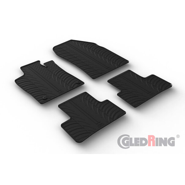 Gledring Gledring Rubbermatten passend voor Citroën DS4 II 2021- incl. Cross (T profiel 4-delig + montageclips)