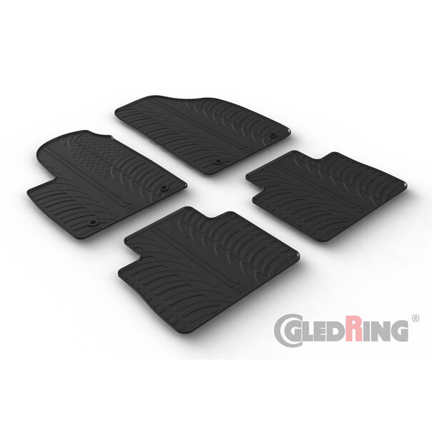 Gledring Gledring Rubbermatten passend voor MG (E)HS Plug-in-Hybrid 2019- (handgeschakeld) (T profiel 4-delig)