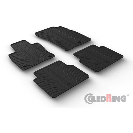 Gledring Rubbermatten passend voor Ford Kuga III 2019- (T profiel 4-delig + montageclips)