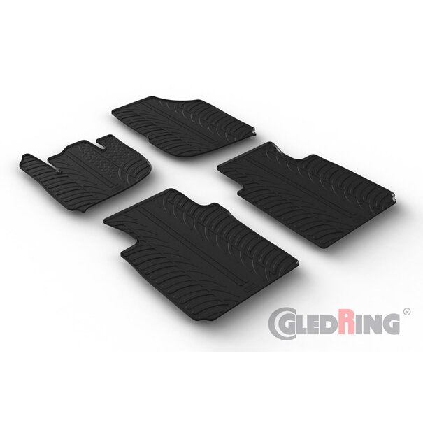 Gledring Rubbermatten passend voor Honda HR-V (RV) Hybrid 2021- (T profiel 4-delig + montageclips)