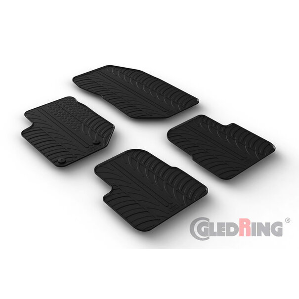 Gledring Rubbermatten passend voor Citroen C4 III 5-deurs 2020- & C4 X 2022- excl. e-C4 (T profiel 4-delig + montageclips)