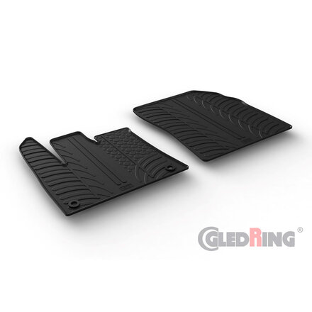 Gledring Rubbermatten passend voor Citroën Berlingo / Opel Combo E / Peugeot Partner Cargo / Toyota Proace City 9/2019- (T Profil 2-delig + ovale montageclips)