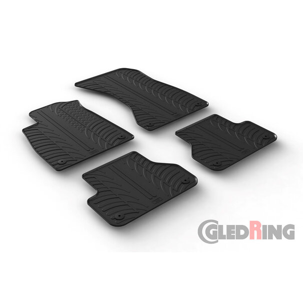 Gledring Rubbermatten passend voor Audi A5 Sportback 12/2016- (T profiel 4-delig + montageclips)