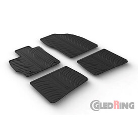 Gledring Rubbermatten passend voor Toyota Prius III 2012-2016 (T profiel 4-delig + montageclips)