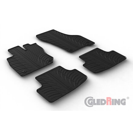 Gledring Rubbermatten passend voor Volkswagen Golf VIII eTSI HB 5-deurs & Variant 2020- (T profiel 4-delig + montageclips)