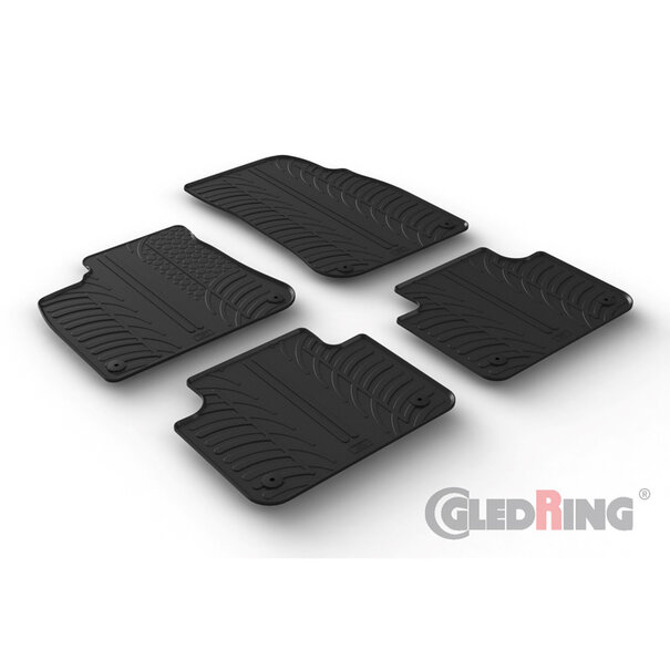Gledring Gledring Rubbermatten passend voor Volkswagen Touareg 5/2018- (T profiel 4-delig + montageclips)