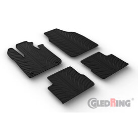 Gledring Rubbermatten Fiat 500e 2020- (T profiel 4-delig + montageclips)