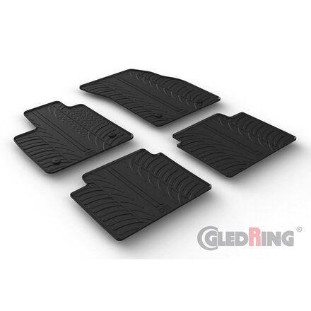 Gledring Rubbermatten passend voor Ford Focus IV HB 5-deurs & Wagon 2018- (T profiel 4-delig + montageclips)