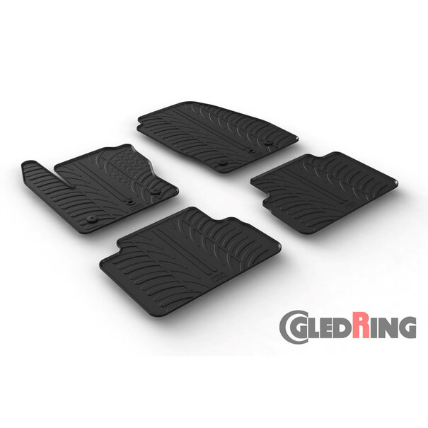 Gledring Rubbermatten passend voor Ford C-Max 2015- (T profiel 4-delig + montageclips)