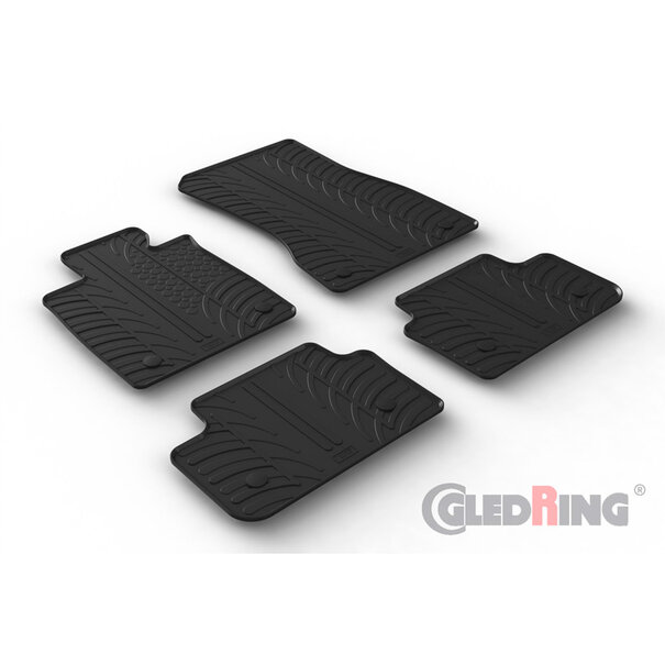 Gledring Rubbermatten passend voor BMW 5-Serie G60 Sedan 2023- excl. i5 (T profiel 4-delig + montageclips)