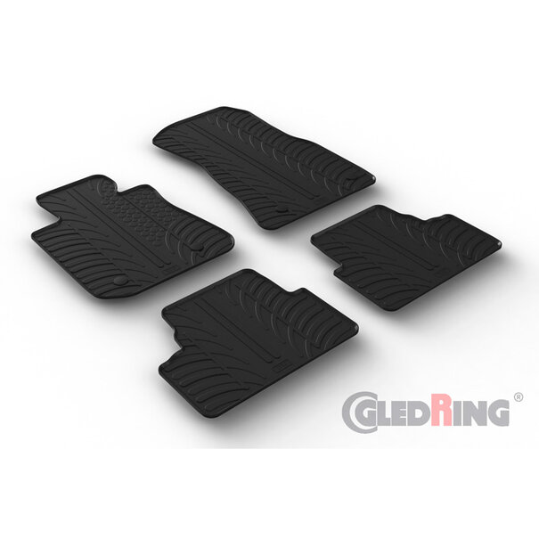 Gledring Gledring Rubbermatten passend voor BMW i4 (G26) 2021- (T profiel 4-delig + montageclips)