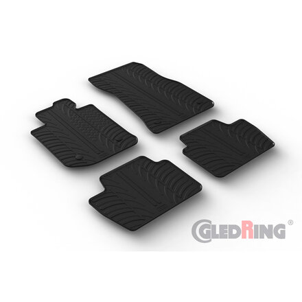 Gledring Rubbermatten passend voor BMW 4 Serie (G22) Coupe 2020- (T profiel 4-delig + montageclips)