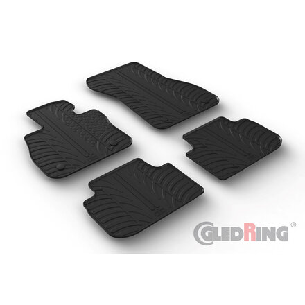 Gledring Rubbermatten passend voor BMW 2-Serie F44 Gran Coupe 2020- (T profiel 4-delig + montageclips)