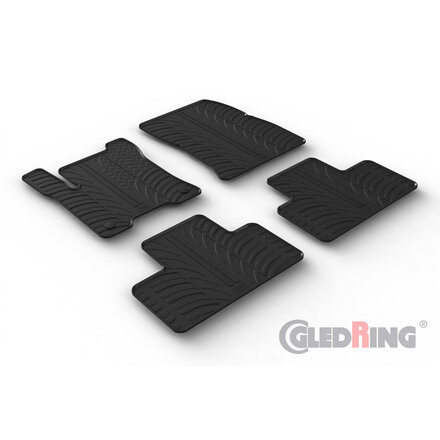 Gledring Rubbermatten Mercedes EQB (X243) 2021- (T profiel 4-delig + montageclips)