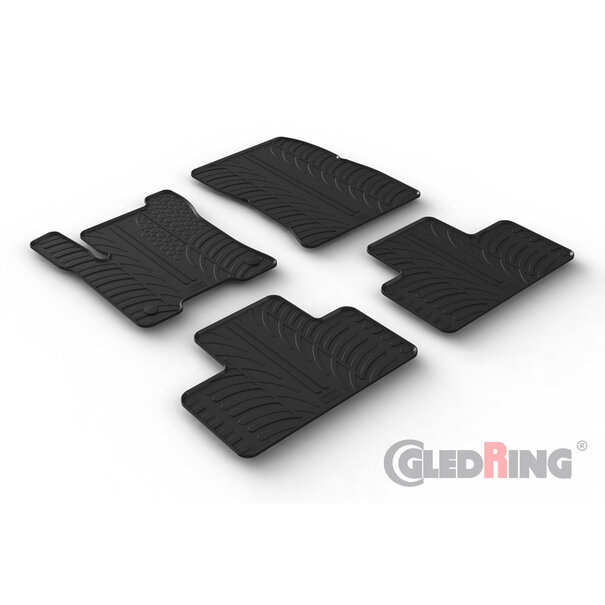 Gledring Gledring Rubbermatten Mercedes EQB (X243) 2021- (T profiel 4-delig + montageclips)