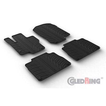 Gledring Rubbermatten passend voor Mercedes GLE (W167) Automaat 2/2019- (T profiel 4-delig + montageclips)