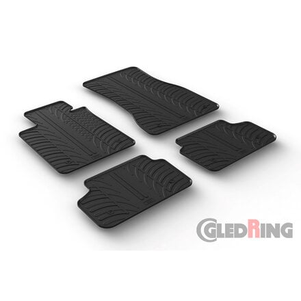 Rubbermatten passend voor BMW 5-Serie G30/G31 2017-2023 (T profiel 4-delig + montageclips)