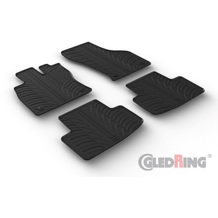 Gledring Rubbermatten Skoda Octavia IV Sedan/Kombi 2020- excl. e-Tec (T profiel 4-delig + montageclips)