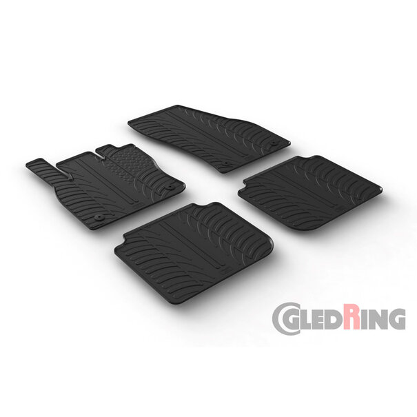 Gledring Gledring Rubbermatten passend voor Skoda Kodiaq 2017-2024 (T profiel 4-delig + montageclips)
