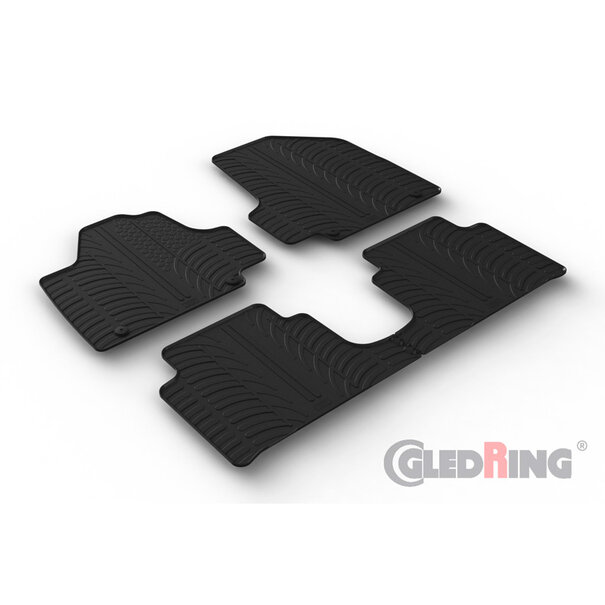 Gledring Rubbermatten passend voor Hyundai Ioniq 5 (NE) 2020- (T profiel 4-delig + montageclips)