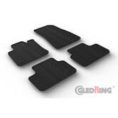 Gledring Rubbermatten Volvo C40 Recharge 2021- (T profiel 4-delig + montageclips)