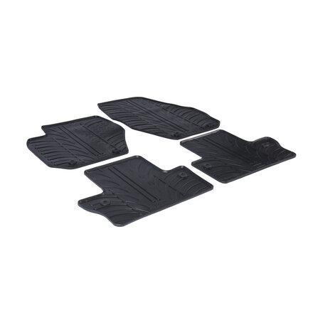 Gledring Rubbermatten passend voor Volvo S60/V60 2010-2018 (T profiel 4-delig + montageclips)