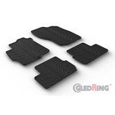 Gledring Rubbermatten Mitsubishi Lancer VIII Sedan 2008-2017 (T profiel 4-delig + montageclips)