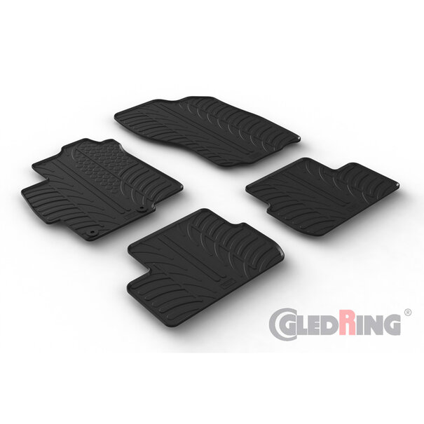 Gledring Gledring Rubbermatten Mitsubishi Lancer VIII Sedan 2008-2017 (T profiel 4-delig + montageclips)