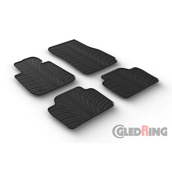 Gledring Gledring Rubbermatten passend voor BMW 3 serie F30/F31 2012-2019 (T profiel 4-delig + montageclips)