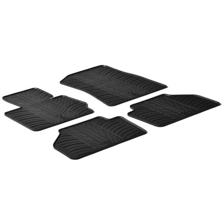 Gledring Rubbermatten passend voor BMW X3 (F25) 2010-2017 (T profiel 4-delig + montageclips)
