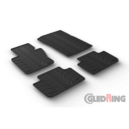 Rubbermatten passend voor BMW X3 2004-2010 (T profiel 4-delig + montageclips)