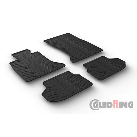 Gledring Rubbermatten BMW 5 serie F10/F11 2010-2016 (T profiel 4-delig + montageclips)