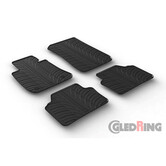 Rubbermatten passend voor BMW 3 serie E90/E91 2005-2012 (T profiel 4-delig + montageclips)