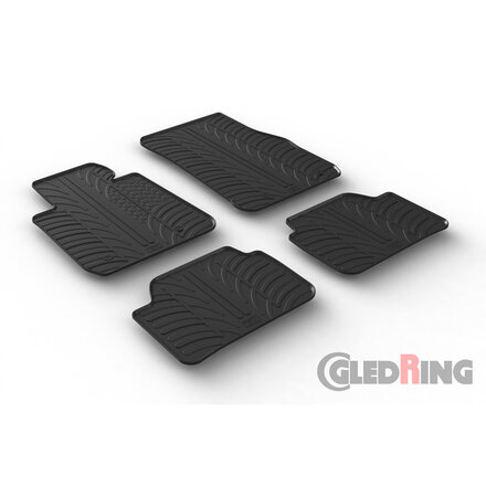 Gledring Rubbermatten BMW 1-Serie F20/F21 2011-2019 (T profiel 4-delig + montageclips)