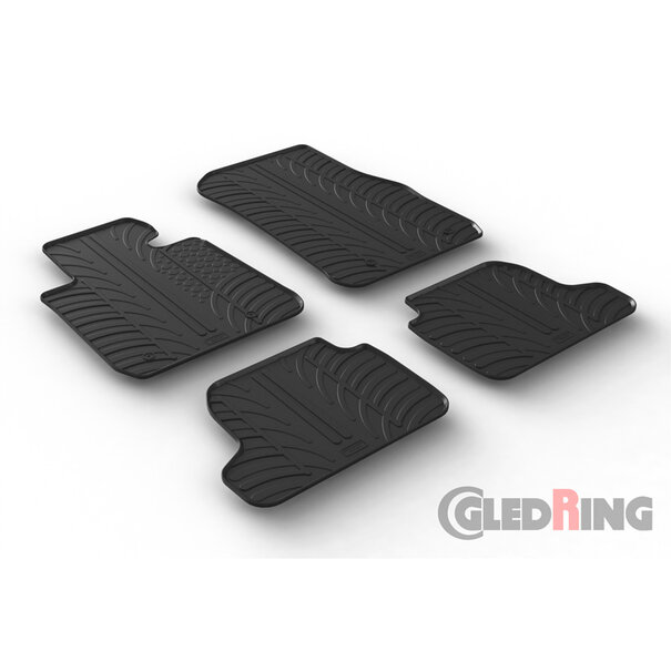 Gledring Rubbermatten passend voor BMW 2-Serie F22 Coupé 2013- (T profiel 4-delig + montageclips)