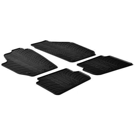Gledring Rubbermatten Skoda Fabia II 2007-2014 (T profiel 4-delig + montageclips)