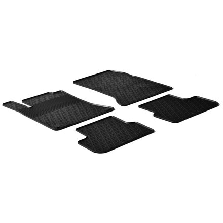 Rubbermatten passend voor Mercedes B-Klasse W246 2011-2019/A-Klasse W176 2012-2018/CLA/GLA 2014-2020 (G profiel 4-delig + montageclips)