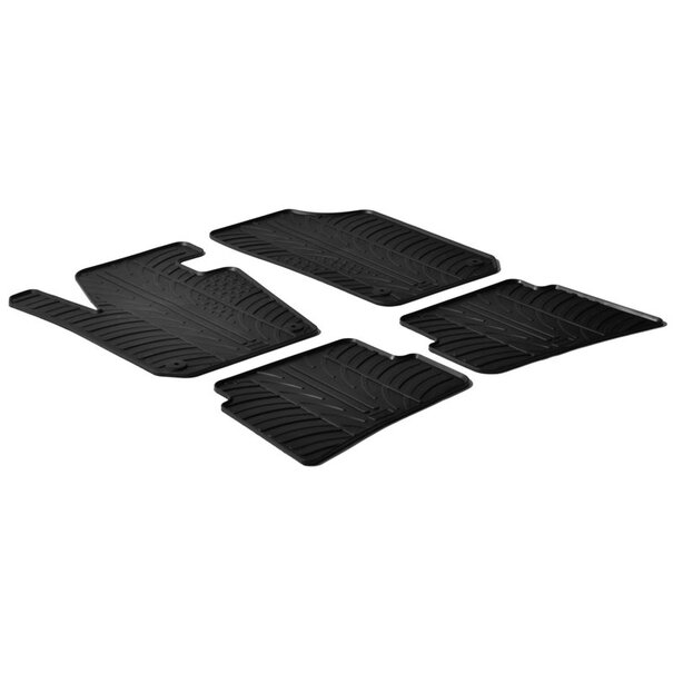 Gledring Rubbermatten passend voor Seat Ibiza 6J 2008-2017 (T profiel 4-delig + montageclips)