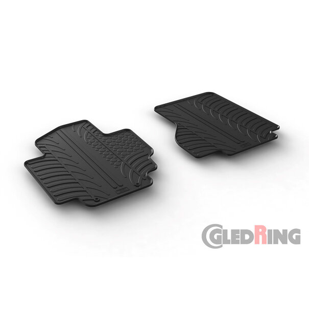 Gledring Rubbermatten passend voor Nissan e-NV200 Van 2014- (T profiel 2-delig + montageclips)