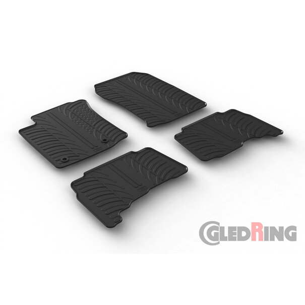 Gledring Rubbermatten passend voor Toyota Landcruiser Automaat 2013- (T profiel 4-delig + montageclips)