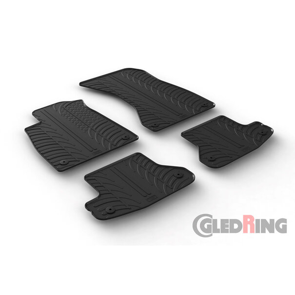Gledring Rubbermatten passend voor Audi A5 Coupe 12/2016- (T profiel 4-delig + montageclips)