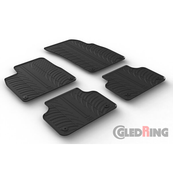 Gledring Gledring Rubbermatten Audi Q7 6/2015- & Q8 5/2018- (T profiel 4-delig + montageclips)