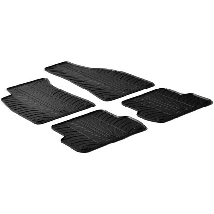 Rubbermatten passend voor Audi A4 8E 2001-2008 / Seat Exeo (T profiel 4-delig + montageclips)