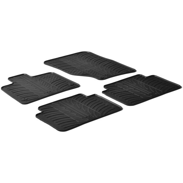 Gledring Rubbermatten passend voor Audi Q7 2006-2015 (T profiel 4-delig + montageclips)