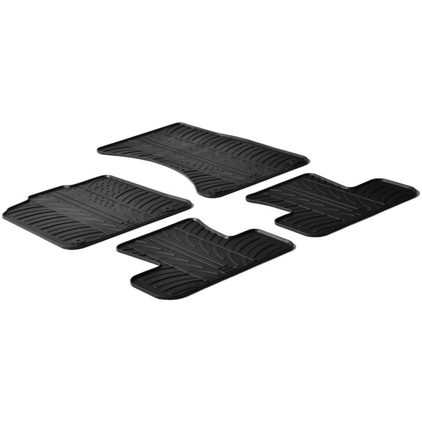 Gledring Rubbermatten passend voor Audi Q5 2008-2016 (T profiel 4-delig + montageclips)