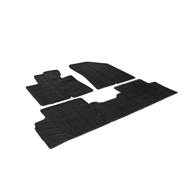 Gledring Rubbermatten passend voor Kia Carens 2013- (T profiel 4-delig + montageclips)