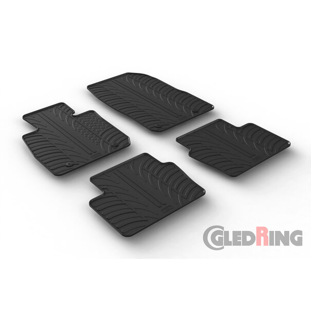Gledring Rubbermatten passend voor Mazda CX-3 2015- (T profiel 4-delig + montageclips)
