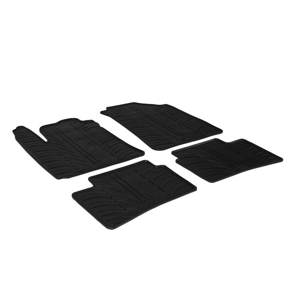 Gledring Rubbermatten passend voor Hyundai i10 2014-2020 (T profiel 4-delig + montageclips)